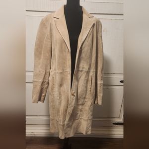 Wilsons Leather Pelle Studio Tan Genuine Leather Long Jacket XL